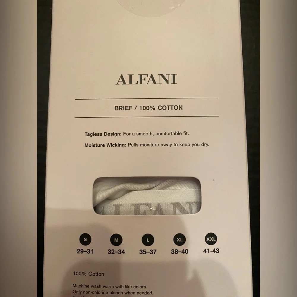 Alfani Men’s 4 Pack Briefs in White Size XXL 41-43‎ NWT